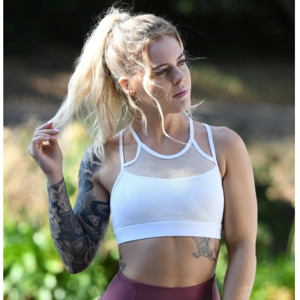 TYC Mesh Sports Bra - Small - White